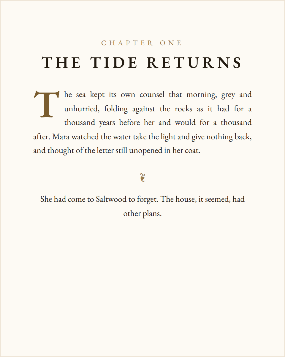 Chapter opener in the Classic theme, a timeless serif layout with a small-caps chapter label