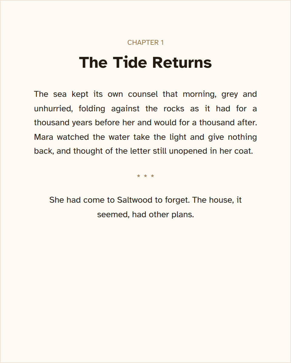 Chapter opener in the Large Print theme, an accessible high-legibility layout for low-vision readers