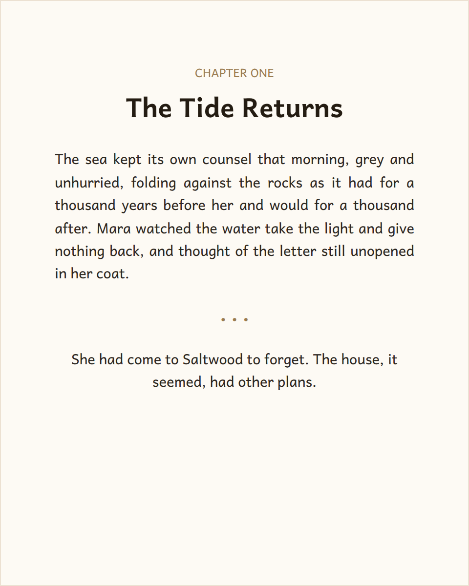 Chapter opener in the Storybook theme, a friendly rounded layout for children's and beginning readers